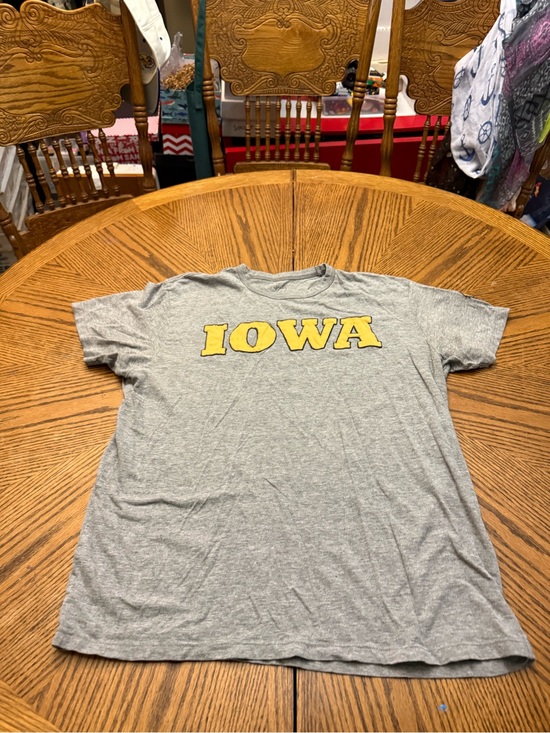 ‘47 Brand Other - 47 Brand Iowa Hawkeyes Gray Short-Sleeve Iowa Graphic Tee with Yellow Lettering